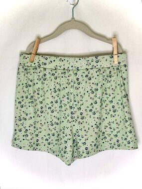 Green Shorts with Floral Print Fabric From Kidtopia